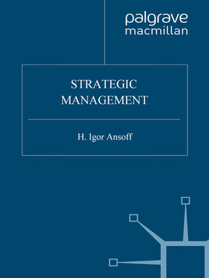 cover image of Strategic Management